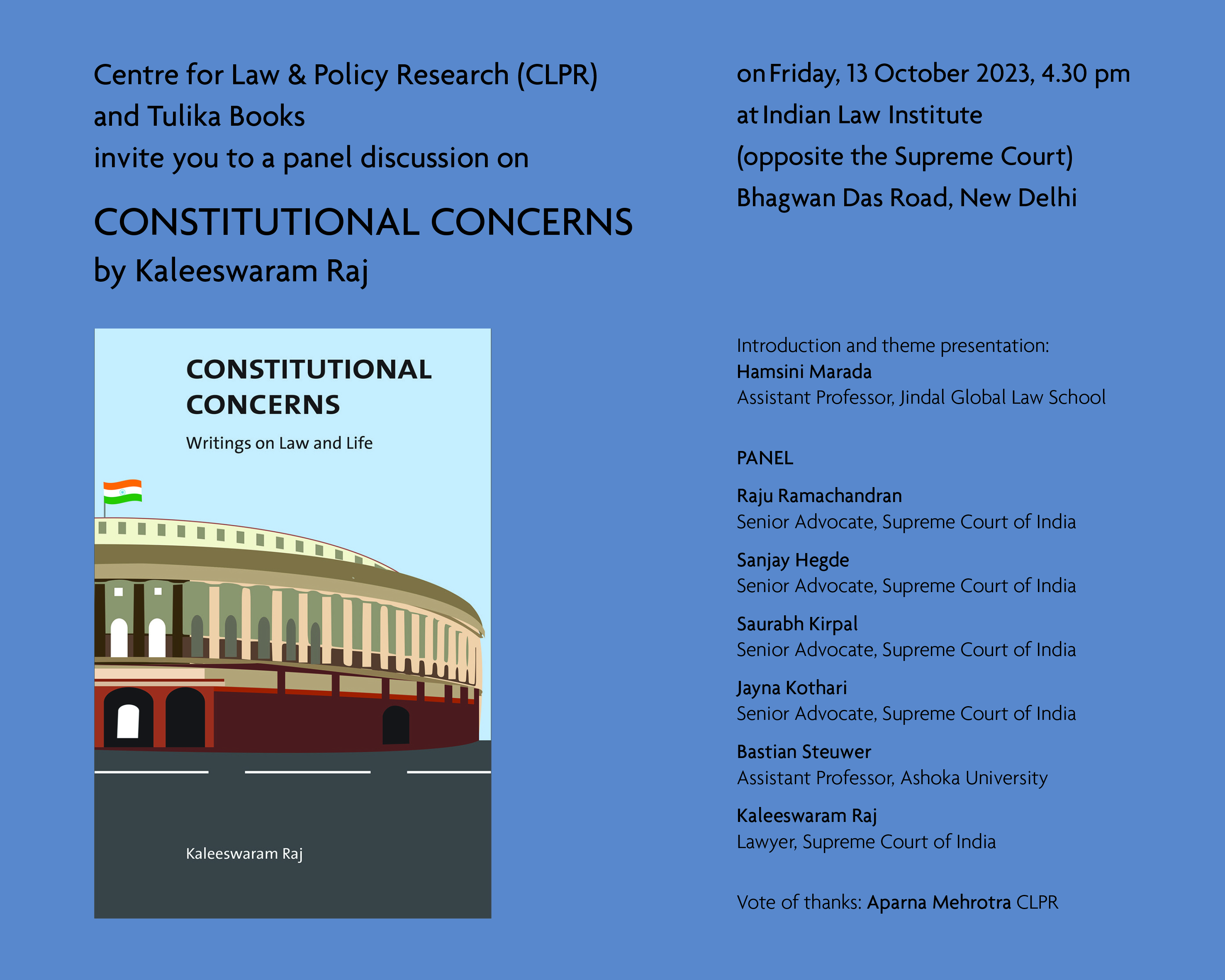 Panel Discussion on Constitutional Concerns by Kaleeswaram Raj