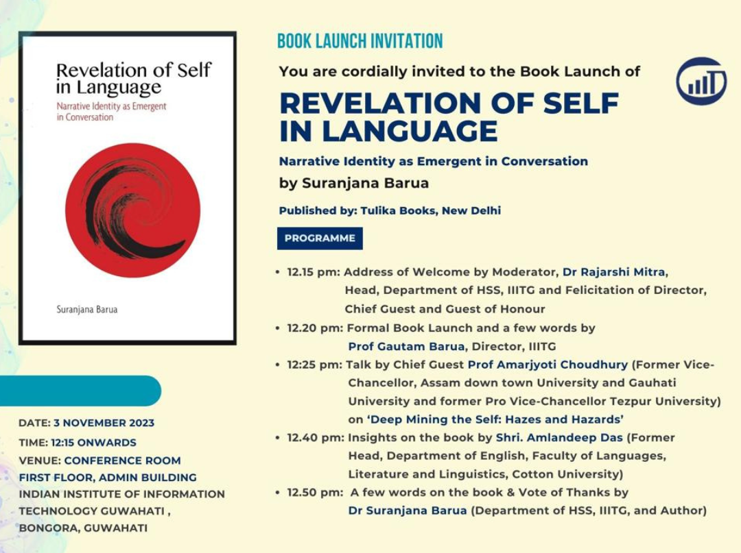 Book launch of Revelation of Self in Language at IIIT, Guwahati