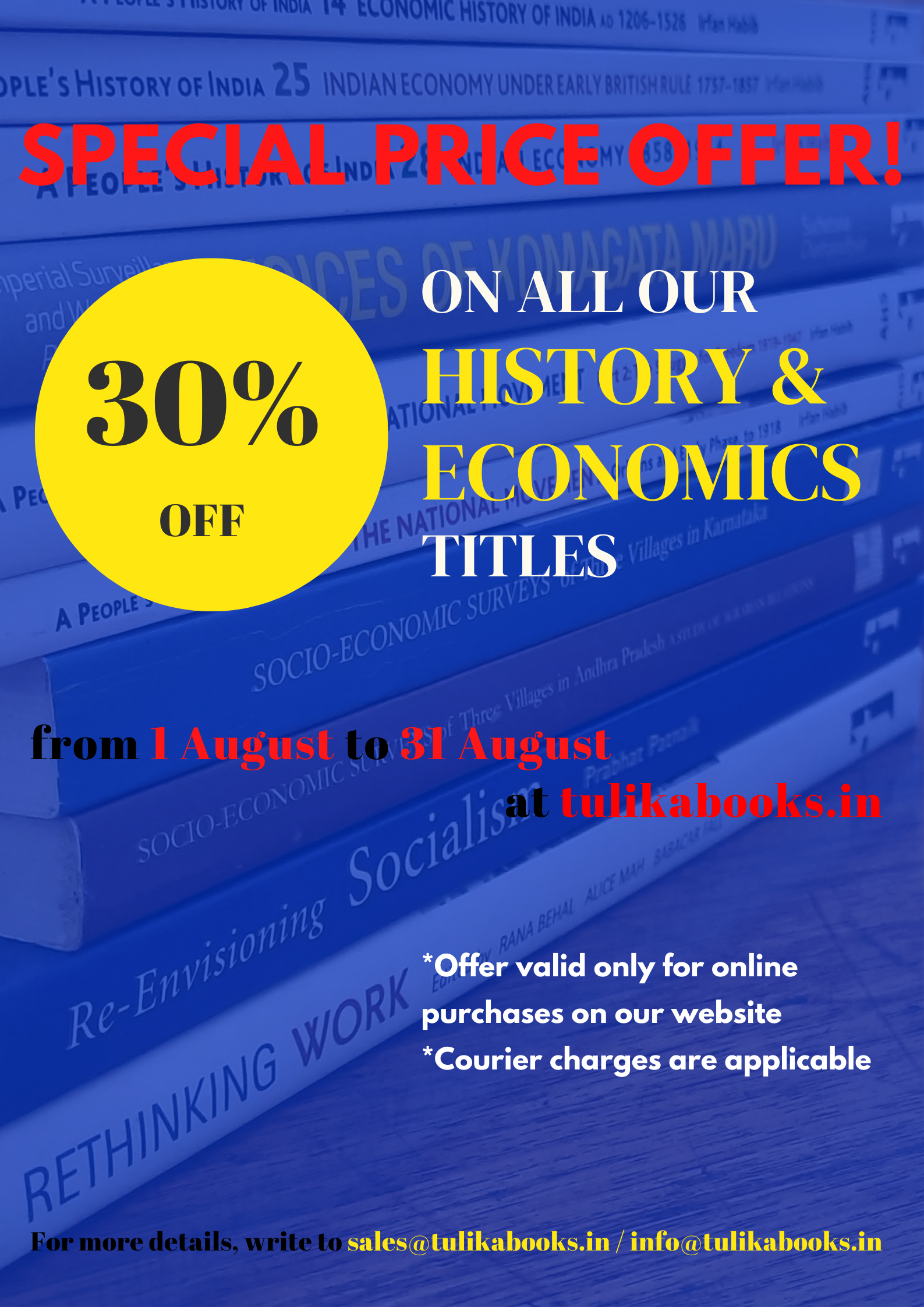 Special Price Offer on all our History and Economics titles